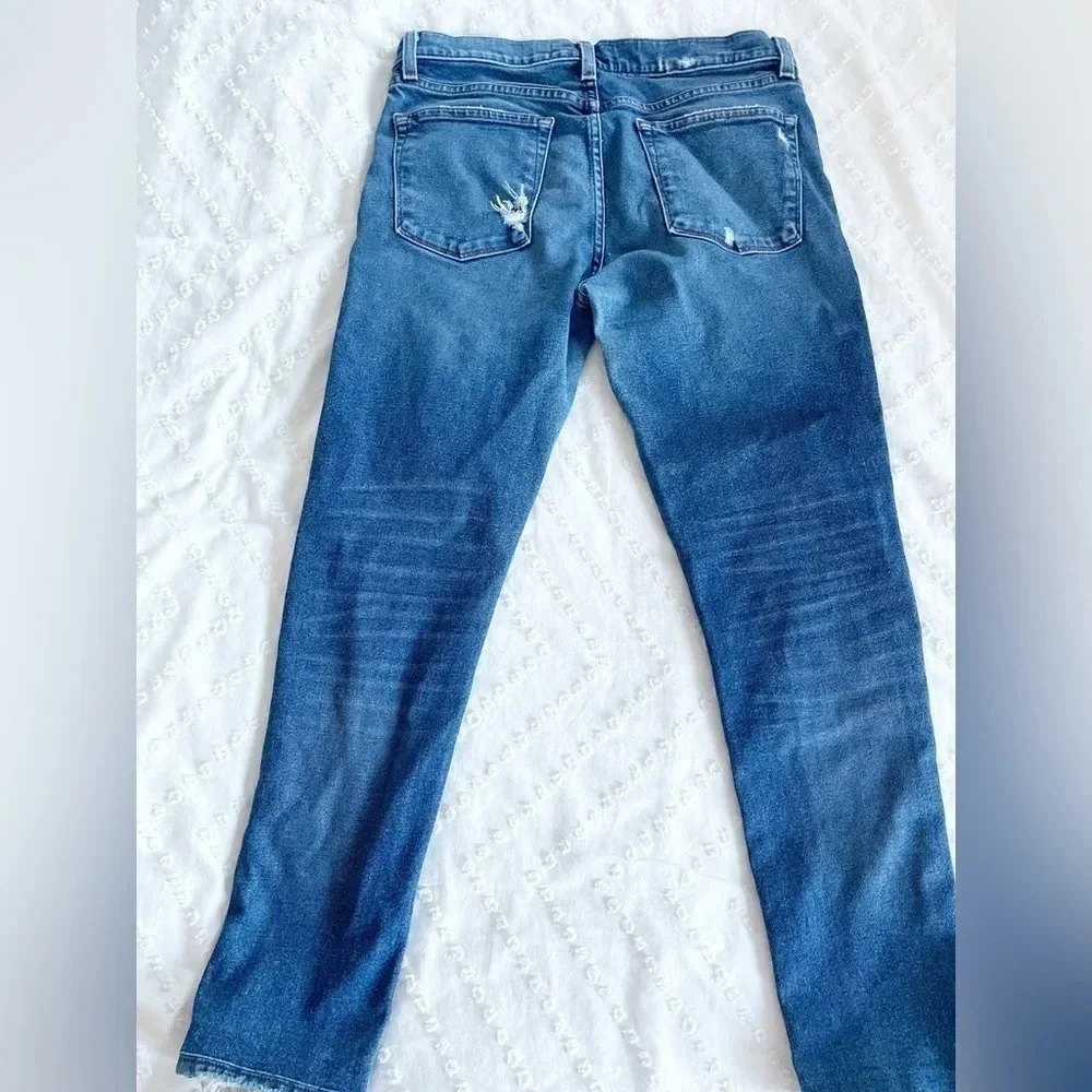 Mens J Brand Mick Destructed Distressed Skinny Jeans size 31 x 28 Stretch Dark